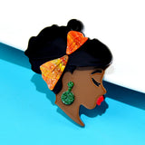 CINDY XIANG Girl Brooch Big Bow Jewelry