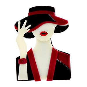 CINDY XIANG Lady Brooch Pins Acrylic Cartoon Party Dress Jewelry
