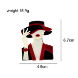 CINDY XIANG Lady Brooch Pins Acrylic Cartoon Party Dress Jewelry