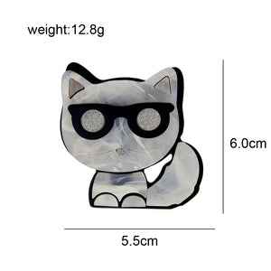 CINDY XIANG Acrylic Cat Brooches For Women