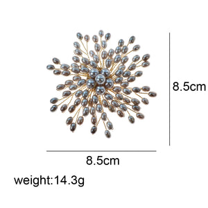 Pearl Flower Brooch Wedding Pin Coat Accessories