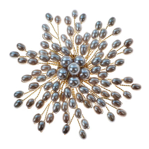 Pearl Flower Brooch Wedding Pin Coat Accessories