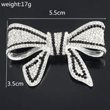 CINDY XIANG Rhinestone Bow Brooch Pin