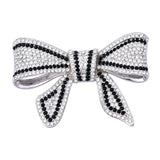 CINDY XIANG Rhinestone Bow Brooch Pin