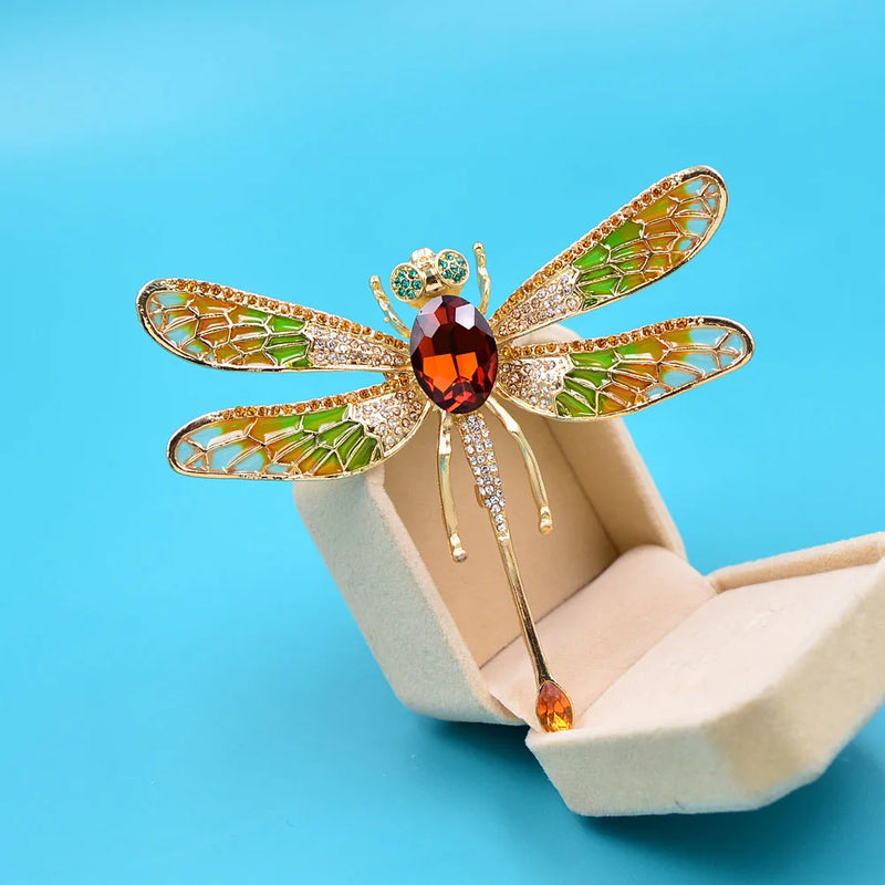 CINDY XIANG Large Enamel Dragonfly Brooches For Women