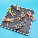 CINDY XIANG Large Enamel Dragonfly Brooches For Women