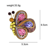 CINDY XIANG Vintage Butterfly Brooch Pearl Rhinestone Insect Pin
