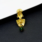 CINDY XIANG Enamel Brooch Exaggerated Pearl Crystal Pin