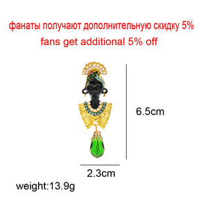 CINDY XIANG Enamel Brooch Exaggerated Pearl Crystal Pin