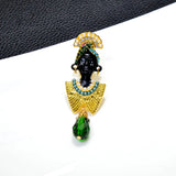 CINDY XIANG Enamel Brooch Exaggerated Pearl Crystal Pin