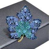 CINDY XIANG Rhinestone Maple Brooches For Women Wedding Party Pin Jewelry