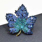 CINDY XIANG Rhinestone Maple Brooches For Women Wedding Party Pin Jewelry