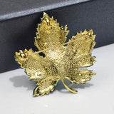CINDY XIANG Rhinestone Maple Brooches For Women Wedding Party Pin Jewelry