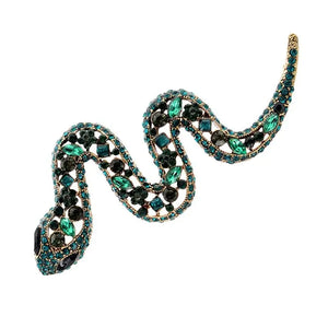 CINDY XIANG Rhinestone Large Snake Brooches For Women Vintage Animal Pin