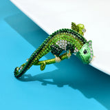 CINDY XIANG Rhinestone Lizard Brooch Animal Pin Winter Coat Accessories