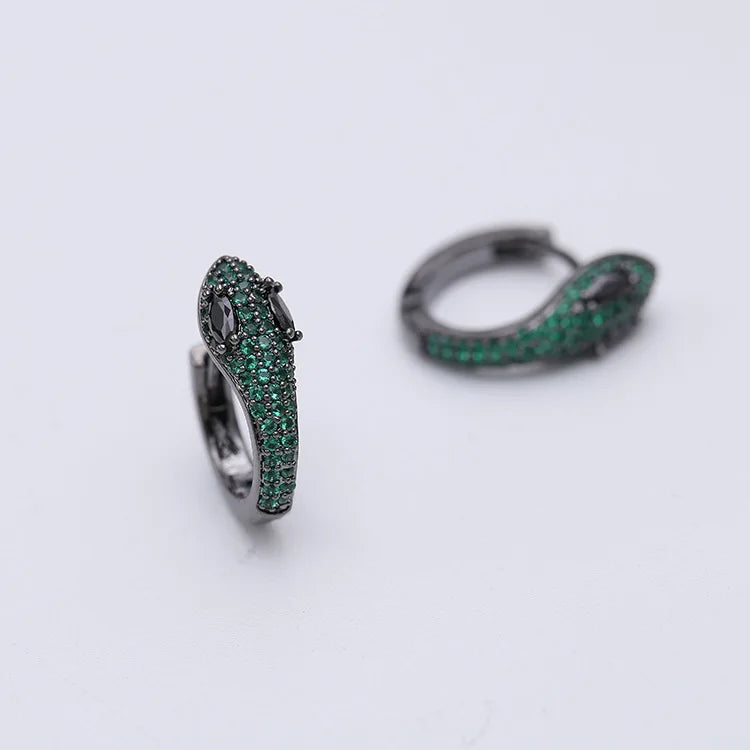 Vintage Punk Snake Stud Earrings Women Ear Accessories