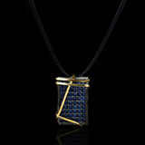 Sapphire Pendant 925 Silver Zircon Necklace Goth Accessories