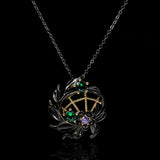 Bohemia Coconut Tree Pendant Necklace Vintage Zircon Chokers