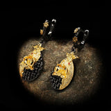 Bohemia Jewelry Two Tone Flower Dangle Earrings