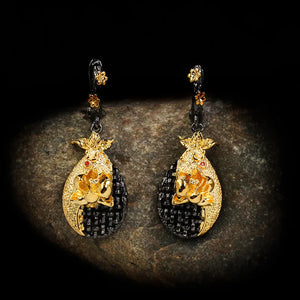 Bohemia Jewelry Two Tone Flower Dangle Earrings