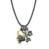 Butterfly Pendant Necklace Vintage Shining Zircon Filled Accessories
