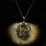 Flower Tungsten Pendant Necklace for Women