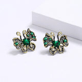 Butterfly Earrings CZ Wedding Party Jewelry