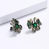 Butterfly Earrings CZ Wedding Party Jewelry