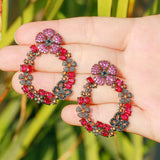 Bling Zircon Stone Circle Earrings for Women