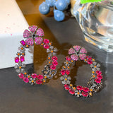 Bling Zircon Stone Circle Earrings for Women