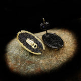 Gothic Style Retro Earring Zipper Shape Stud Earrings Ethnic Jewelry