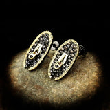 Gothic Style Retro Earring Zipper Shape Stud Earrings Ethnic Jewelry
