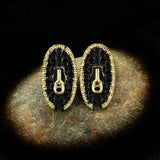 Gothic Style Retro Earring Zipper Shape Stud Earrings Ethnic Jewelry