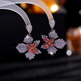 Maple Leaf Drop Earrings Vintage Wedding Jewelry