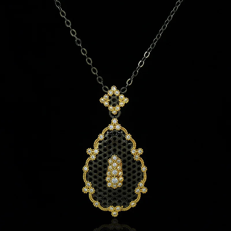 Snowflake Pendant Necklace Vintage Jewelry