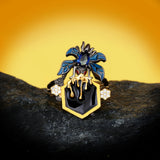Exaggerated Bee Insect Ladies Ring Enamel Jewelry