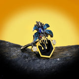 Exaggerated Bee Insect Ladies Ring Enamel Jewelry