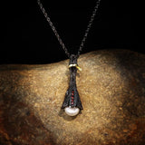 Retro Freshwater Pearl Pendant Necklace for Women