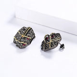 Retro Ethnic Stud Earrings for Women Italian Vintage Jewelry