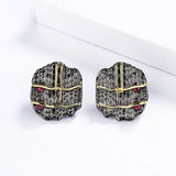 Retro Ethnic Stud Earrings for Women Italian Vintage Jewelry