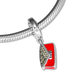 925 Silver Clutch Bag DIY Charm Bracelet Gift