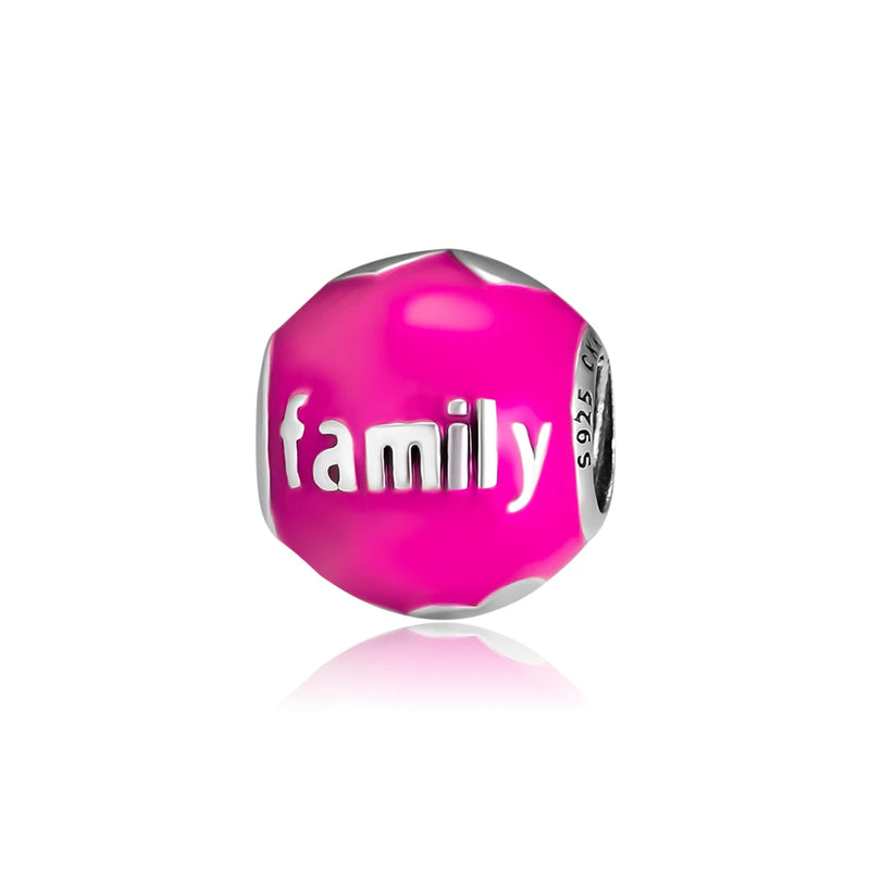 925 Sterling Silver Family Love Charm DIY Bracelet