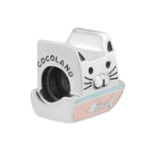 925 Silver Cartoon Cat Charm for Bracelets