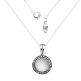 925 Sterling Silver Clarino Floating Locket Pendant Necklace