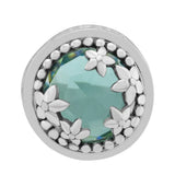 925 Sterling Silver Dazzling Daisy Bead with Green CZ