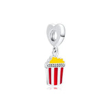 925 Sterling Silver Popcorn Dangle Charm for DIY Bracelets
