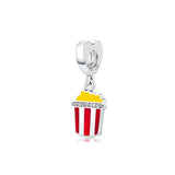 925 Sterling Silver Popcorn Dangle Charm for DIY Bracelets