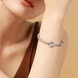 Sterling Silver Love Bead Charm for Bracelets