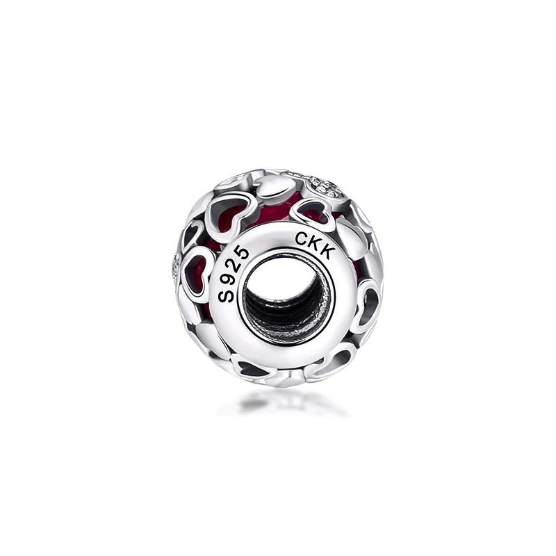 Sterling Silver Love Bead Charm for Bracelets