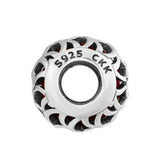 925 Sterling Silver Fish Scale Charm Red Enamel DIY